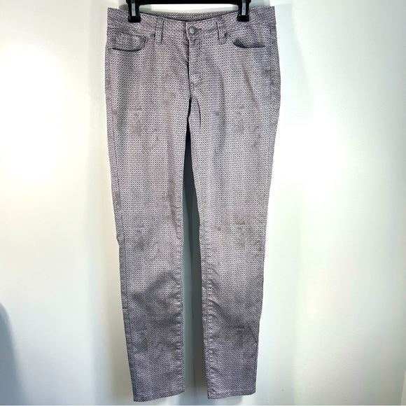 Prana Pants - Prana Slim Trousers in Light Gray Microdot Print